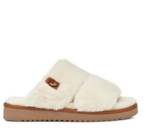 Koolaburra by UGG Batya Faux Fur Slide Slippers Shoes Cream